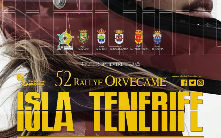 El 52º Rallye Orvecame Isla Tenerife revela su cartel oficial y abre inscripciones para el Shakedown 2026